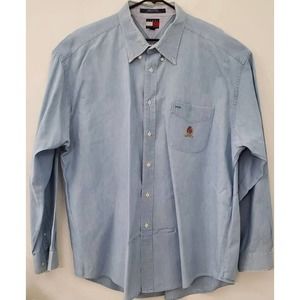 Tommy Hilfiger Button Up Collard Shirts, Denim, XXL